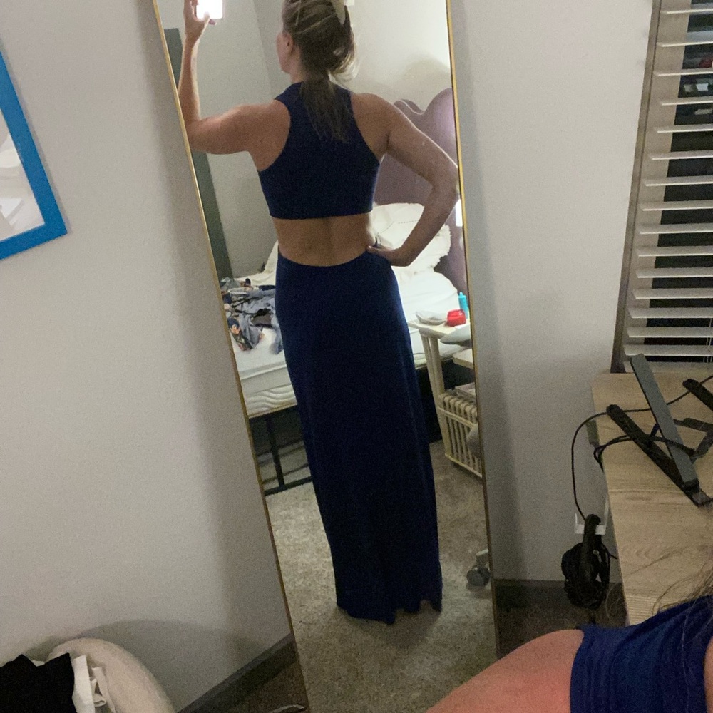 Elegant Navy Maxi Dress